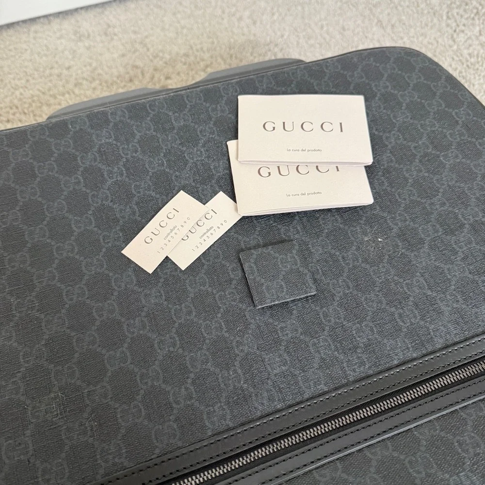 Gucci GG Supreme Canvas Carry on Pilot Monogram Briefcase